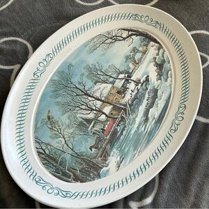Brookpark Currier & Ives Platter